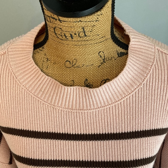 Free People Striped Cropped Sweater Women Size M - Picture 2 of 15